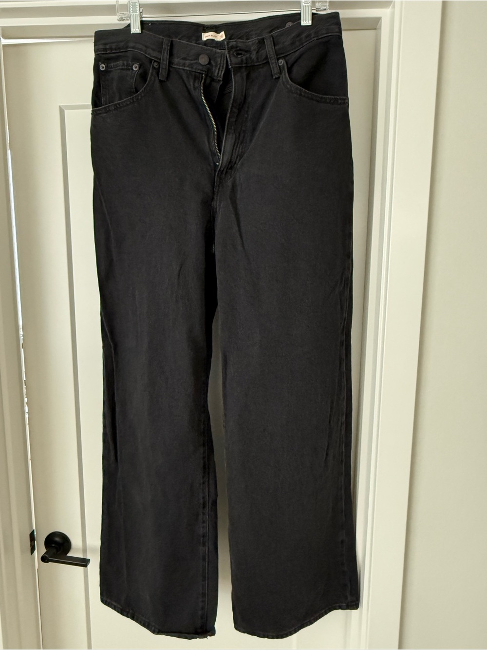 NWOT Levi's Cinch Baggy Women's Black Wide-Leg Jeans 30x33